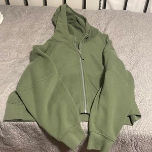 Green scuba oversized full zip
